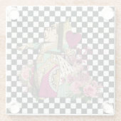 Alice in Wonderland Queen Glazen Onderzetter (Achterkant)