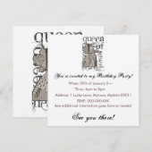 Alice in Wonderland Queen of Heart Grunge (Single) Kaart (Voorkant / Achterkant)