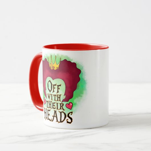 Alice in Wonderland Queen Of Hearts Big Head Mok (Voorkant links)