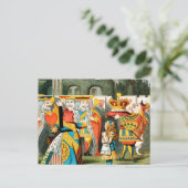 Alice in Wonderland Queen of Hearts Briefkaart (Staand voorkant)