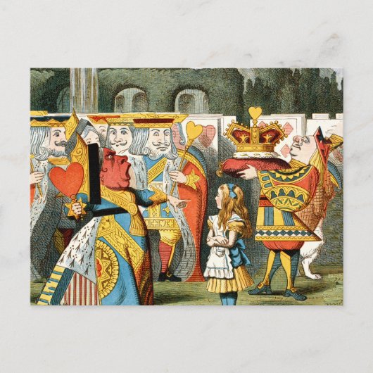 Alice in Wonderland Queen of Hearts Briefkaart (Voorkant)