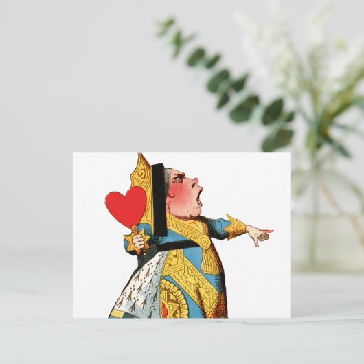 Alice in Wonderland Queen of Hearts Briefkaart (Staand voorkant)