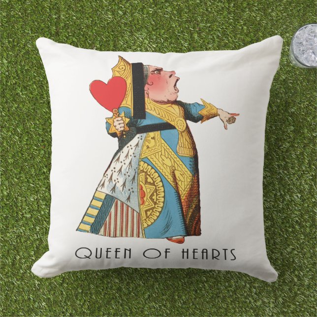 Alice in Wonderland Queen of Hearts Buitenkussen (Gras)