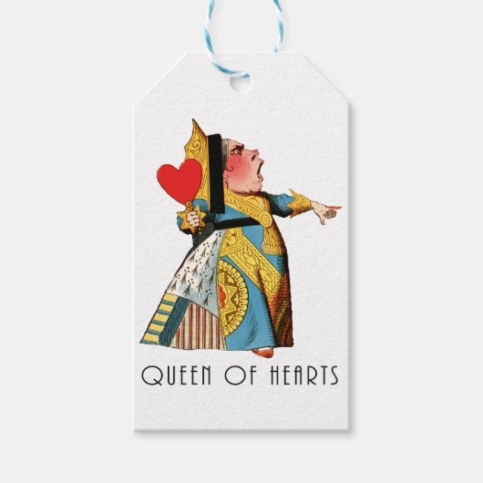 Alice in Wonderland Queen of Hearts Cadeaulabel (Voorkant)