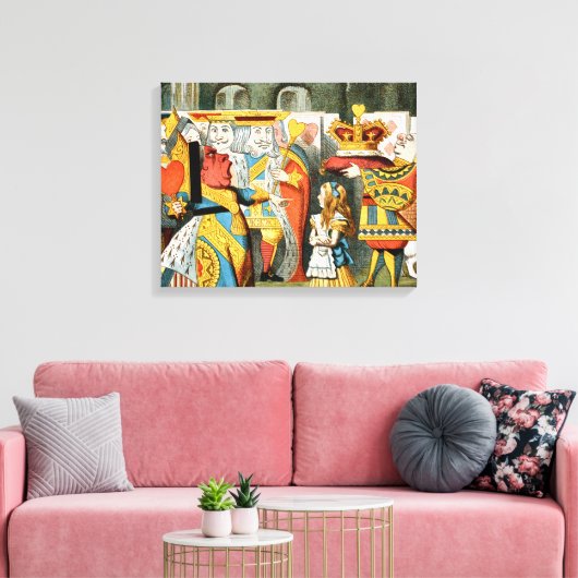 Alice in Wonderland Queen of Hearts Canvas Afdruk (Insitu (Woonkamer))