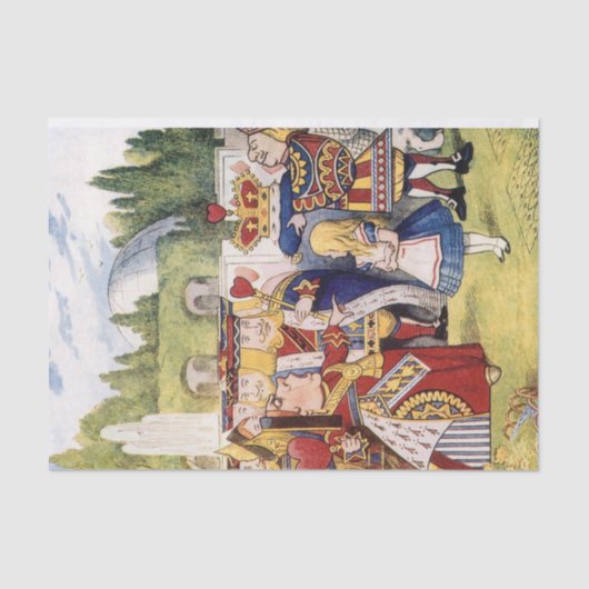 Alice in Wonderland Queen of Hearts Decoupage Tissuepapier (Voorkant)