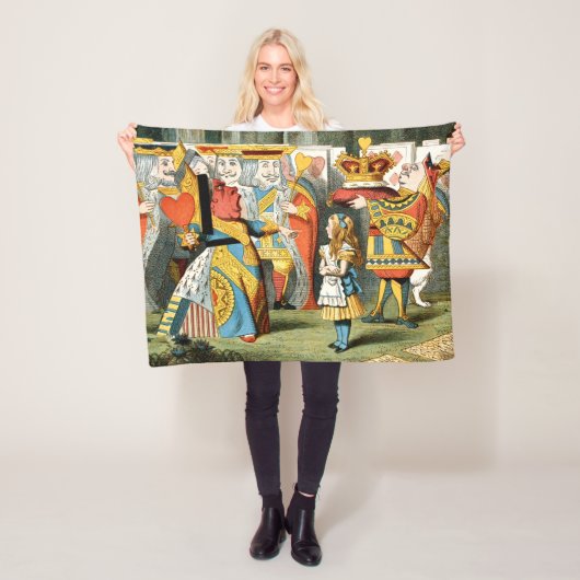 Alice in Wonderland Queen of Hearts Fleece Deken (In situ)