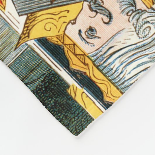Alice in Wonderland Queen of Hearts Fleece Deken (Hoek)