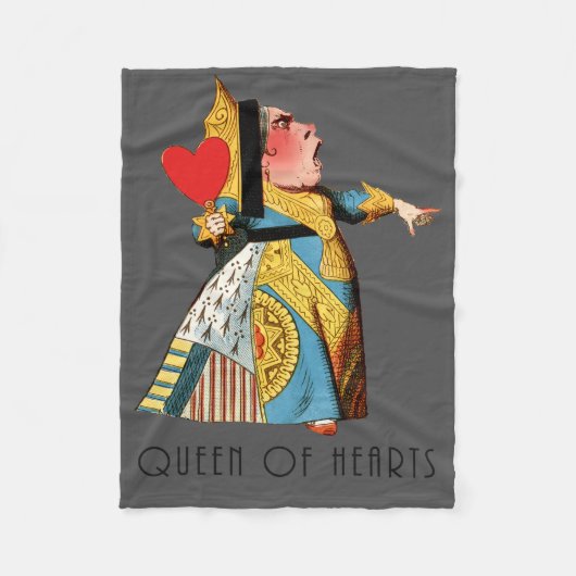 Alice in Wonderland Queen of Hearts Fleece Deken (Voorkant)