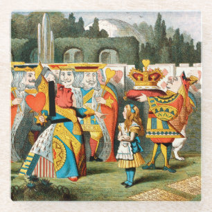 Alice in Wonderland Queen of Hearts Glazen Onderzetter