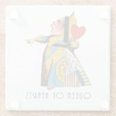 Alice in Wonderland Queen of Hearts Glazen Onderzetter (Achterkant)