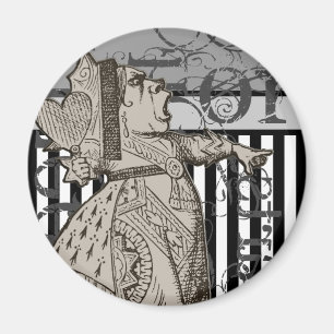 Alice In Wonderland Queen of Hearts Grunge Magneet