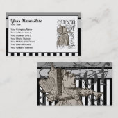 Alice in Wonderland Queen of Hearts Grunge Visitekaartje (Voorkant / Achterkant)