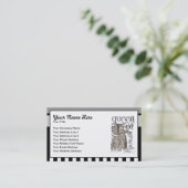 Alice in Wonderland Queen of Hearts Grunge Visitekaartje (Staand voorkant)