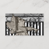 Alice in Wonderland Queen of Hearts Grunge Visitekaartje (Achterkant)