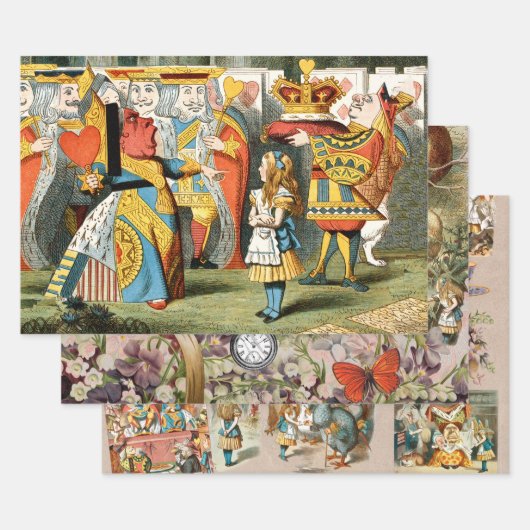 Alice in Wonderland Queen of Hearts Inpakpapier Vel (Set)