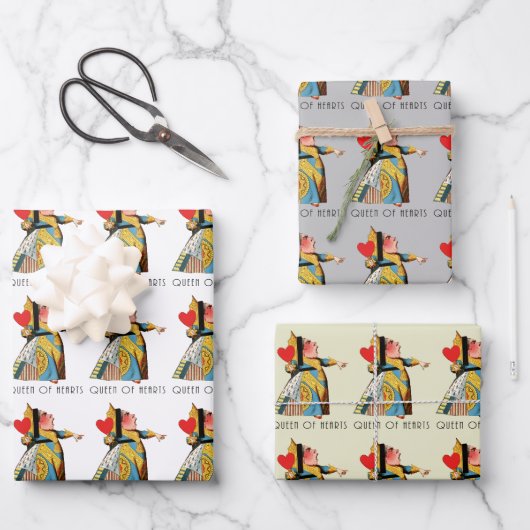 Alice in Wonderland Queen of Hearts Inpakpapier Vel (Voorkant)