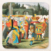 Alice in Wonderland Queen of Hearts Kartonnen Onderzetters (Voorkant)