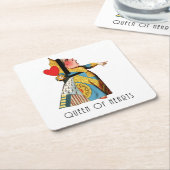 Alice in Wonderland Queen of Hearts Kartonnen Onderzetters (Schuin)