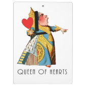 Alice in Wonderland Queen of Hearts Klembord (Achterkant)