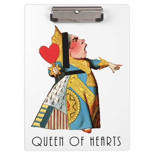 Alice in Wonderland Queen of Hearts Klembord (Voorkant)