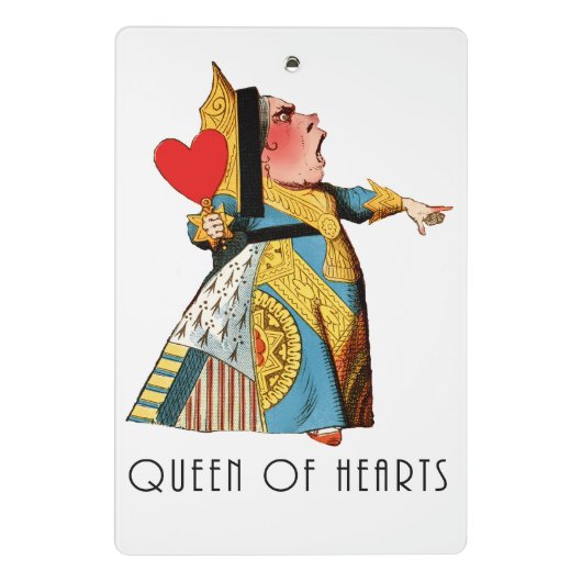 Alice in Wonderland Queen of Hearts Mini Klembord (Achterkant)