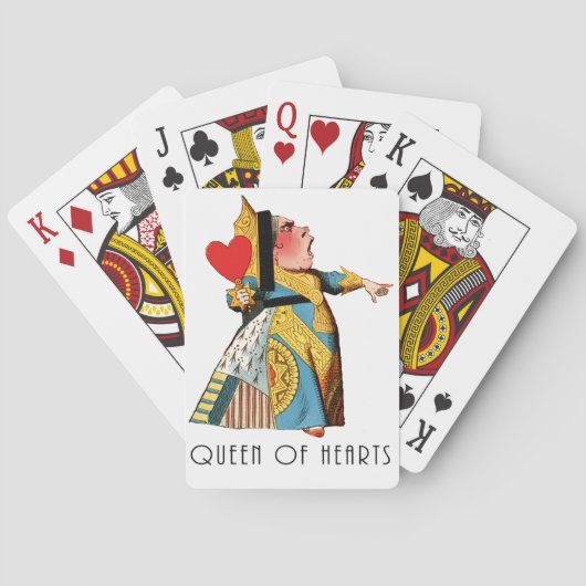 Alice in Wonderland Queen of Hearts Pokerkaarten (Achterkant)
