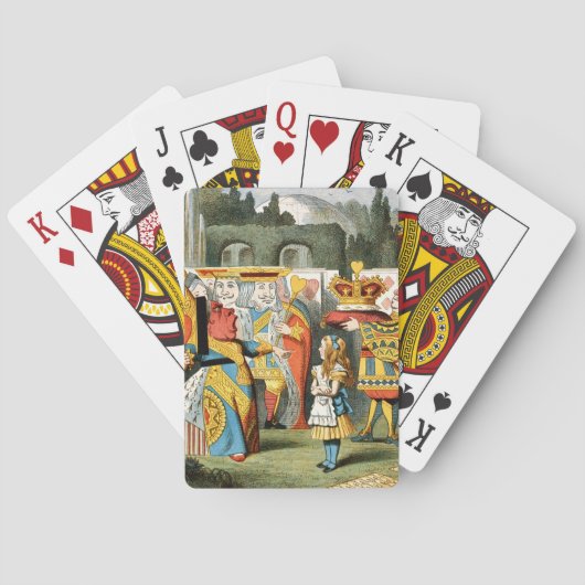 Alice in Wonderland Queen of Hearts Pokerkaarten (Achterkant)