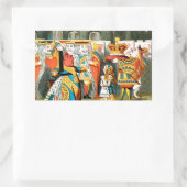 Alice in Wonderland Queen of Hearts Rechthoekige Sticker (Tas)