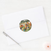 Alice in Wonderland Queen of Hearts Ronde Sticker (Envelop)