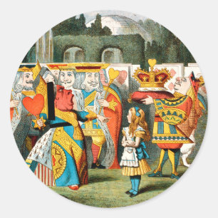 Alice in Wonderland Queen of Hearts Ronde Sticker