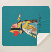 Alice in Wonderland Queen of Hearts Sherpa Deken (Voorkant (horizontaal))