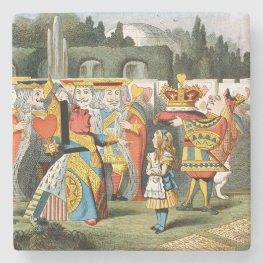 Alice in Wonderland Queen of Hearts Stenen Onderzetter (Voorkant)