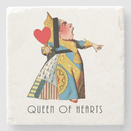 Alice in Wonderland Queen of Hearts Stenen Onderzetter (Voorkant)