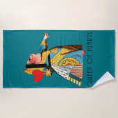 Alice in Wonderland Queen of Hearts Strandlaken (Voorkant)