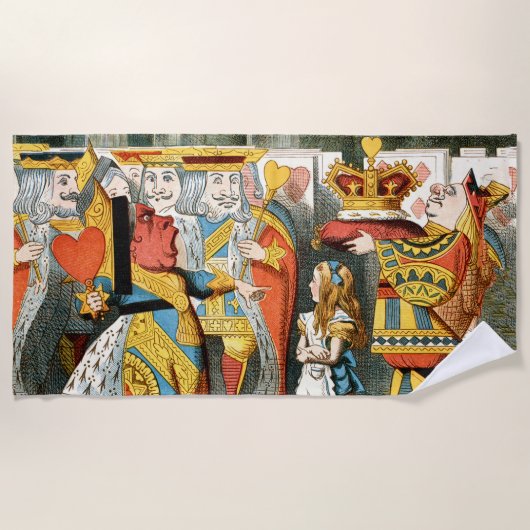 Alice in Wonderland Queen of Hearts Strandlaken (Voorkant)