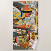 Alice in Wonderland Queen of Hearts Strandlaken (Voorkant)