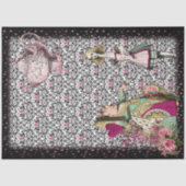 Alice in Wonderland Queen of Hearts Teapot Tissuepapier (Voorkant)