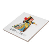 Alice in Wonderland Queen of Hearts Tegeltje (Zijkant)