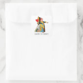 Alice in Wonderland Queen of Hearts Vierkante Sticker (Tas)