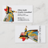 Alice in Wonderland Queen of Hearts Visitekaartje (Voorkant / Achterkant)