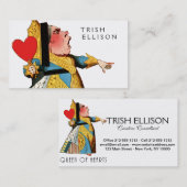Alice in Wonderland Queen of Hearts Visitekaartje (Voorkant / Achterkant)