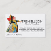 Alice in Wonderland Queen of Hearts Visitekaartje (Achterkant)