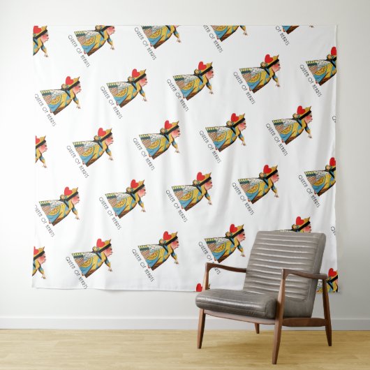 Alice in Wonderland Queen of Hearts Wandkleed (In Situ (horizontaal))