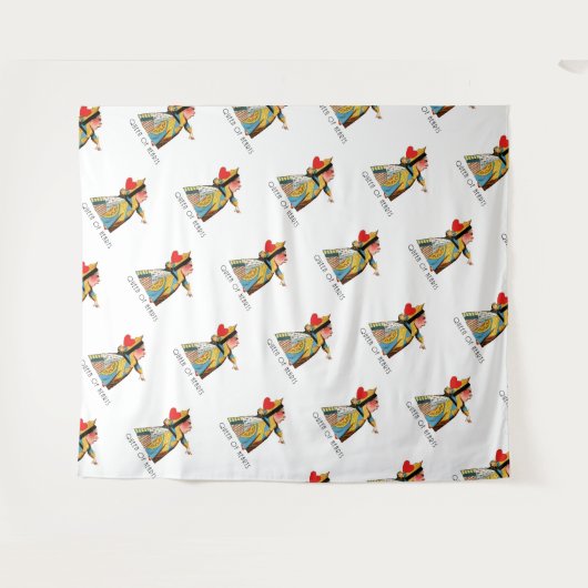 Alice in Wonderland Queen of Hearts Wandkleed (Voorkant (horizontaal))