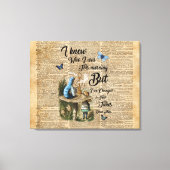Alice in Wonderland Quote  dictionary Art Canvas Afdruk (Voorkant)