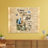 Alice in Wonderland Quote  dictionary Art Canvas Afdruk (Insitu (Woonkamer))