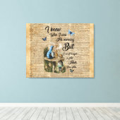 Alice in Wonderland Quote  dictionary Art Canvas Afdruk (Insitu (Houten vloer))