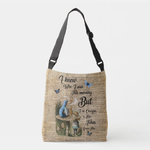 Alice in Wonderland Quote  dictionary Art Crossbody Tas