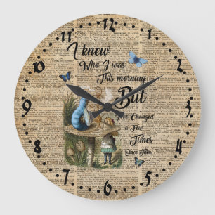 Alice in Wonderland Quote  dictionary Art Grote Klok